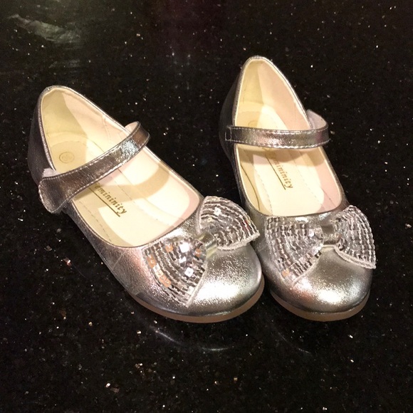 childrens silver party shoes